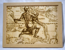 WASSERMANN Brandmalerei Bild