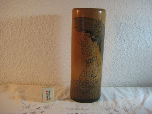 Holz bambus vase - /,