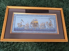 Indische Malerei, gerahmt. 