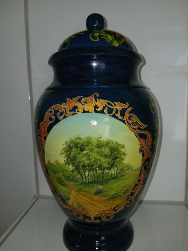 Alte holz vasen lackmalerei - vasen,