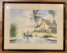 Aquarell, tropische Landschaft