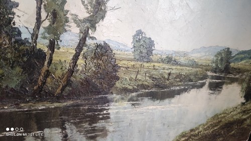 Gemälde flußlandschaft leine - flußlandschaft,