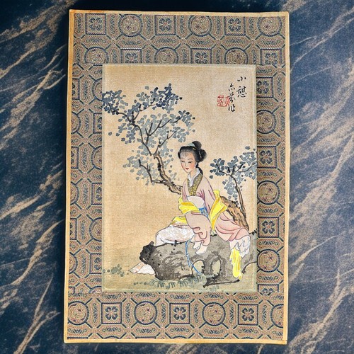Chinesische seidenmalerei - chinesische,