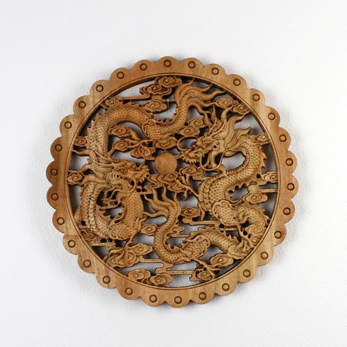 Holz wandbild drachen - holz-wandbild,