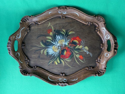 Vintage holztablett mit - vintage,