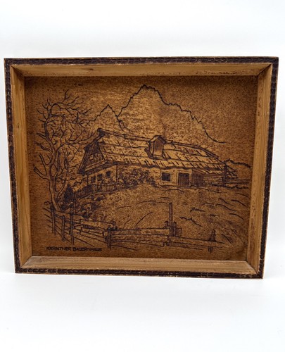 Holzbild alt brandmalerei - alt,