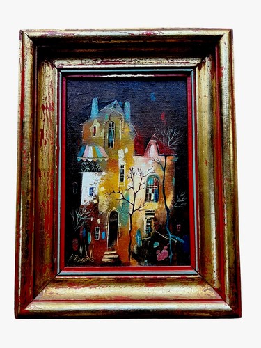 Original ölbild altstadt - Ölbild,
